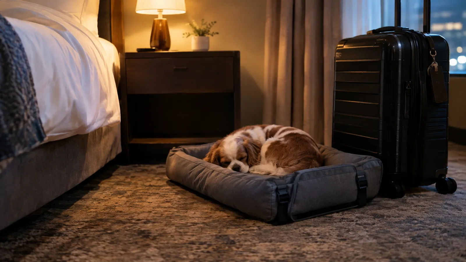 The Hotel Room Where Biscuit Wouldn't Settle Until We Packed This